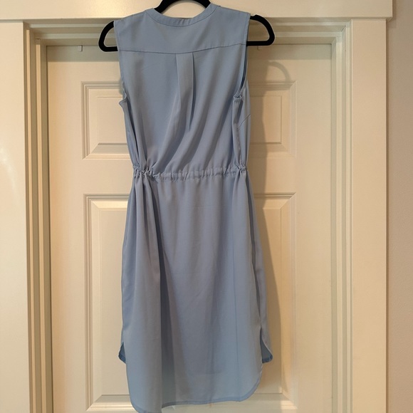 Light Blue double breasted Allegra K tie waist dress - Picture 3 of 6